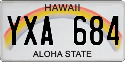 HI license plate YXA684