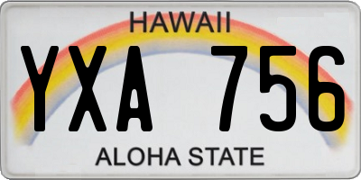 HI license plate YXA756