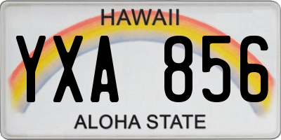 HI license plate YXA856