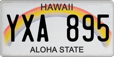 HI license plate YXA895