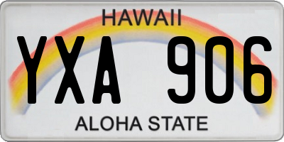HI license plate YXA906