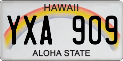HI license plate YXA909