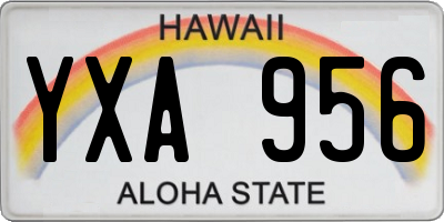 HI license plate YXA956