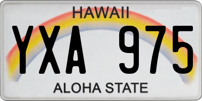 HI license plate YXA975