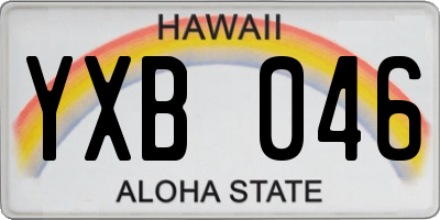 HI license plate YXB046