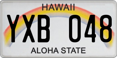 HI license plate YXB048