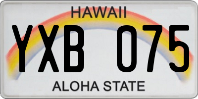 HI license plate YXB075