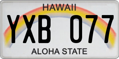 HI license plate YXB077