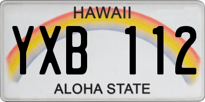 HI license plate YXB112
