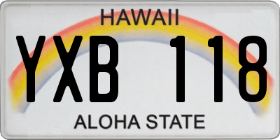 HI license plate YXB118