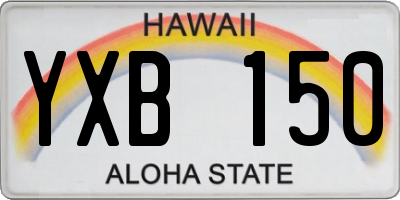 HI license plate YXB150