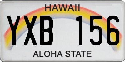 HI license plate YXB156