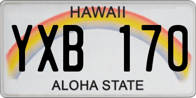 HI license plate YXB170