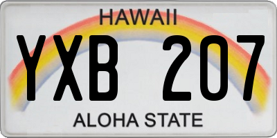 HI license plate YXB207