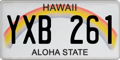 HI license plate YXB261