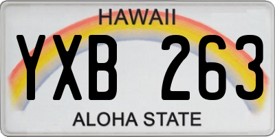 HI license plate YXB263