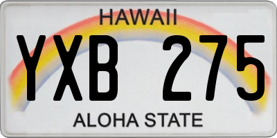 HI license plate YXB275