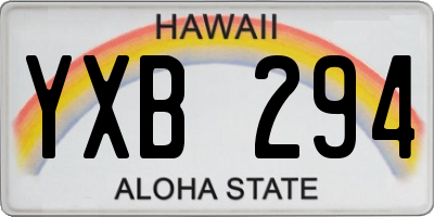 HI license plate YXB294