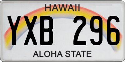 HI license plate YXB296