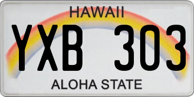 HI license plate YXB303