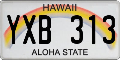 HI license plate YXB313