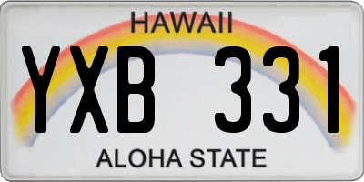 HI license plate YXB331