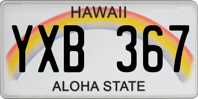 HI license plate YXB367