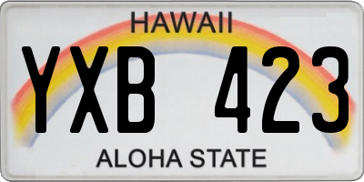 HI license plate YXB423