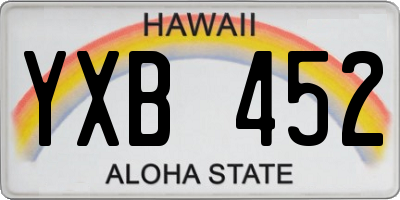 HI license plate YXB452