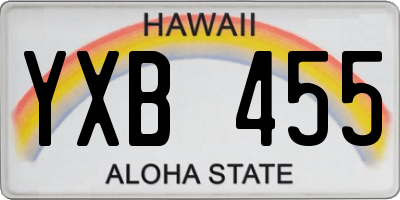 HI license plate YXB455
