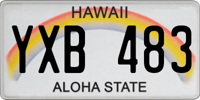HI license plate YXB483