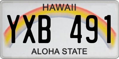 HI license plate YXB491