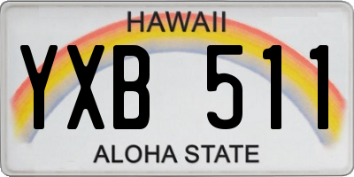 HI license plate YXB511