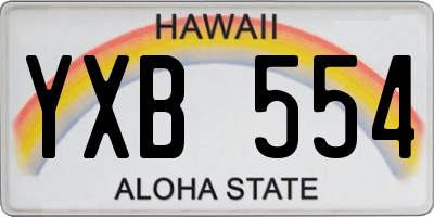 HI license plate YXB554