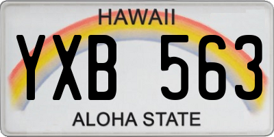 HI license plate YXB563