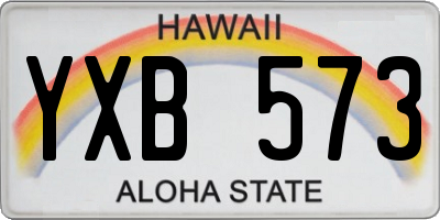 HI license plate YXB573