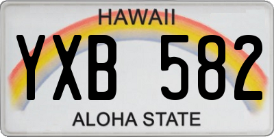 HI license plate YXB582