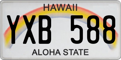 HI license plate YXB588