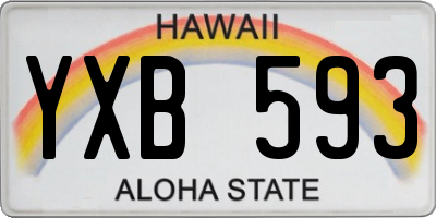 HI license plate YXB593