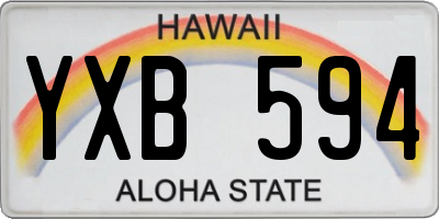 HI license plate YXB594