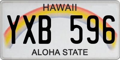 HI license plate YXB596