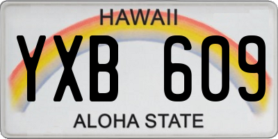 HI license plate YXB609