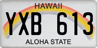 HI license plate YXB613