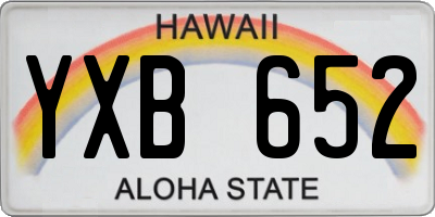 HI license plate YXB652
