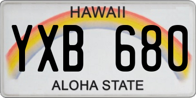 HI license plate YXB680