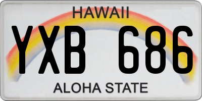 HI license plate YXB686
