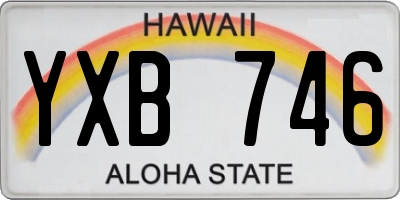 HI license plate YXB746