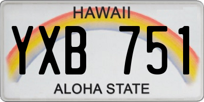 HI license plate YXB751