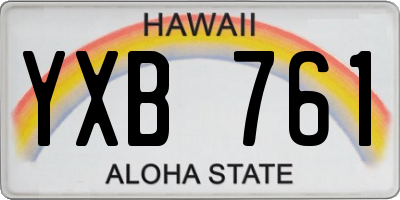 HI license plate YXB761