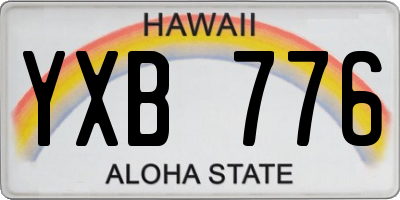 HI license plate YXB776